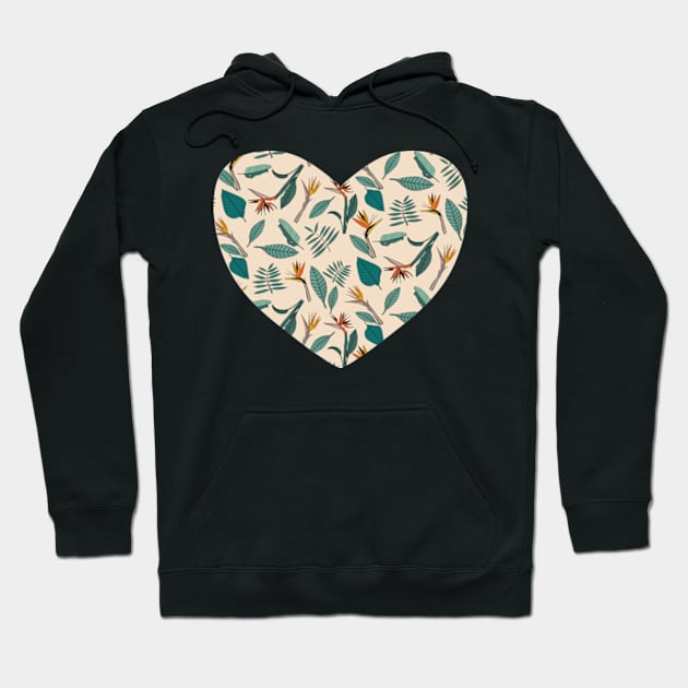 Bird of Paradise Flower Hoodie by WalkSimplyArt